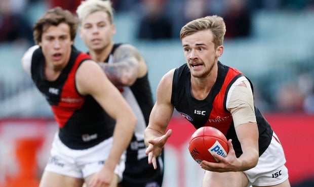 20171003_Gleeson_H.jpg Martin Gleeson become a regular member of the Essendon defence in the second half of the season. - Joe Daniher,Anthony McDonald-Tipungwuti,Orazio Fantasia,Martin Gleeson,Conor McKenna
